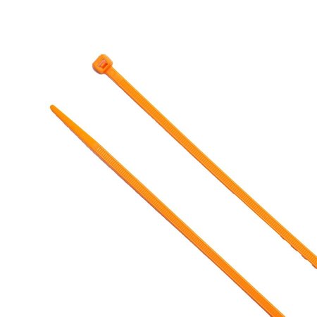 SOUTH MAIN HARDWARE 8-in   75-lb, Hi-Vis Orange, 100 Standard Nylon Tie 220147